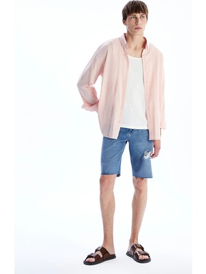 LC Waikiki Indigo Standart Kalıp Erkek Jean Şort