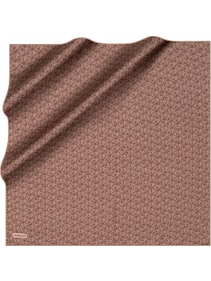 Cacharel Kahverengi 90X90 Ipek Twill Eşarp