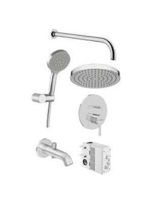 VitrA Artema Minimax Round A49324 Ankastre Banyo Seti, Krom