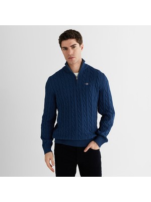 Gant Erkek Mavi Regular Fit Kazak
