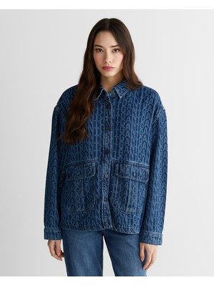 Gant Kadın Mavi Regular Fit Kot Ceket