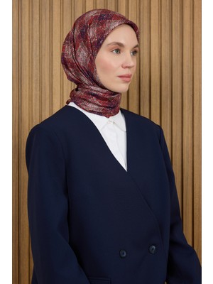 Aker Kırmızı 90X90 Ipek Krep Saten Eşarp