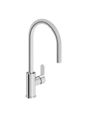 VitrA Artema Maestro A43740 Pull-Down Inox Eviye Bataryası, Krom