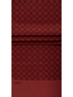 Aker Bordo 75X190 cm Elegance Monogram Şal