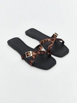 LC Waikiki Karışık Leopar Desenli Kadın Terlik