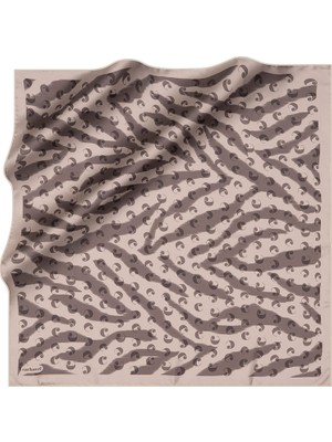 Cacharel Koyu Gri 90X90 Ipek Twill Eşarp