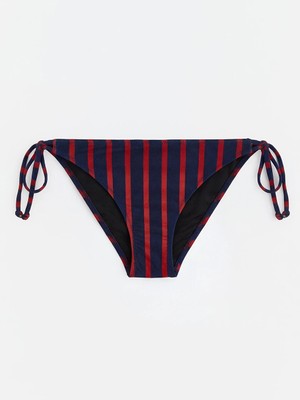 LC Waikiki Lacivert Çizgili Yanlardan Bağlamalı Kadın Bikini Altı