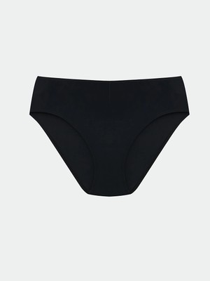 LC Waikiki Siyah Yüksek Bel Kadın Hipster Bikini Altı