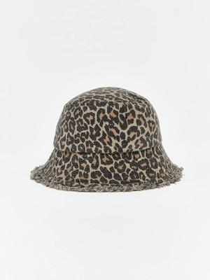 LC Waikiki Kahverengi Leopar Desenli Kadın Bucket Şapka