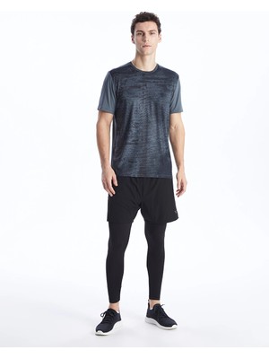 LC Waikiki Siyah Slim Fit Erkek Taytlı Şort