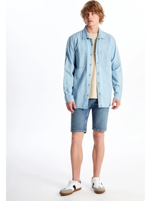 LC Waikiki Indigo Slim Fit Erkek Jean Şort