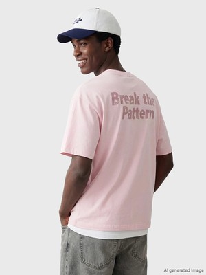 LC Waikiki Pembe Bisiklet Yaka Penye Erkek Tişört