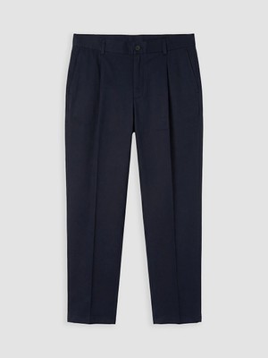 LC Waikiki Lacivert Regular Fit Erkek Pileli Gabardin Pantolon