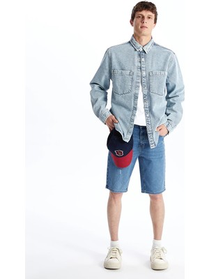 LC Waikiki Indigo Skinny Fit Erkek Jean Şort