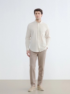 LC Waikiki Bej Dar Kalıp Erkek Chino Pantolon