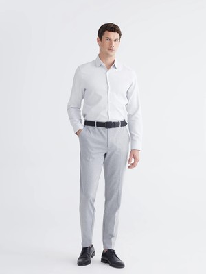 LC Waikiki Gri Slim Fit Erkek Kumaş Pantolon