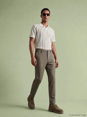 LC Waikiki Kahverengi Slim Fit Erkek Pantolon