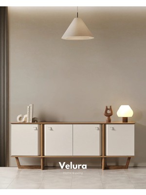 Velura Home & Living Kolezyum Konsol - Krem ve Naturel (Ayna Hariç)