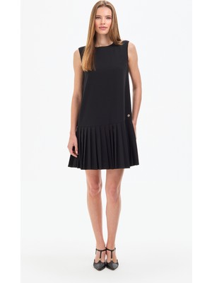 Pierre Cardin Kadın Siyah Regular Fit Dokuma Elbise 50321322-VR046