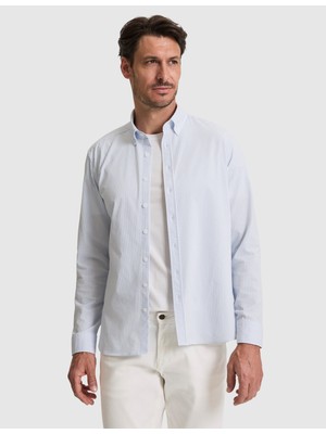 Pierre Cardin Erkek Açık Mavi Slim Fit Uzun Kollu Gömlek 50320860-VR003