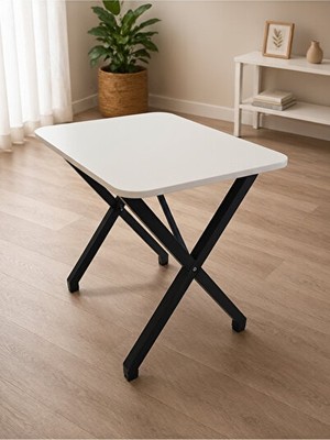 Bambeds Mobilya 60X90 x Ayak Masa Balkon Masası Ders Çalışma Masası