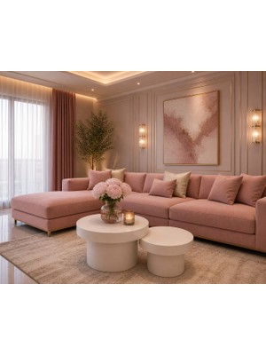 Casa Nexa Modern 2’li Orta Sehpa Seti Beyaz Minimal Yuvarlak Sehpa Takımı Mdf