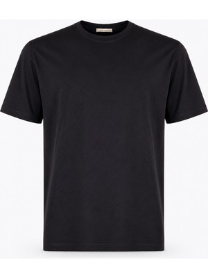 HC MEN CLASSIC Erkek Basic Tshirt Modern Fit Siyah Bisiklet Yaka