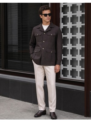 HC MEN CLASSIC Elba Safari Ceket | Kahverengi