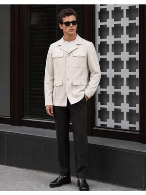 HC MEN CLASSIC Elba Safari Ceket | Bej