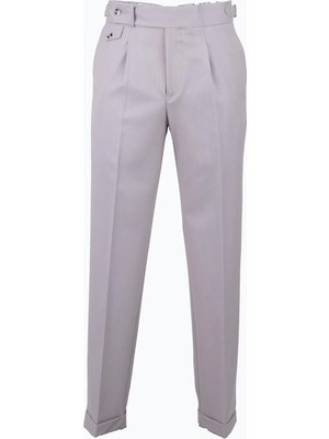 HC MEN CLASSIC Erkek Açık Gri Tek Pile Pantolon