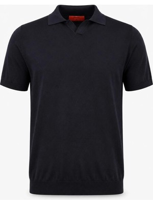 HC MEN CLASSIC Erkek Polo Yaka Tshirt Modern Fit Acı Siyah Düğmesiz
