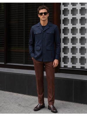 HC MEN CLASSIC Elba Safari Ceket | Lacivert