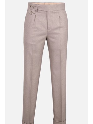 HC MEN CLASSIC Erkek Bej Tek Pile Pantolon