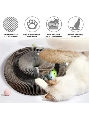 Sogud Katlanabilir Kedi Tırmalama Oyuncağı – Akordeon Tasarım, Toplu & Zeka Geliştirici Kedi Oyuncağı – Dayanıklı Dalga Mukavva, Ev Içi Tırmalama ve Etkileşimli Oyun Ürünü