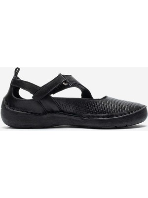 Dericlub Kadın Comfort Günlük Ayakkabı Gerçek Deri Br 44409 Siyah