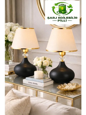571 Store Şarj Edilebilir Pilli LED Dekoratif Masa Abajuru Gece Lambası