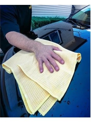 - Kareli Oto Kurulama Havlusu, Stil Araç Yıkama Bezi, Mikrofiber Araba Havlusu 50X70 cm