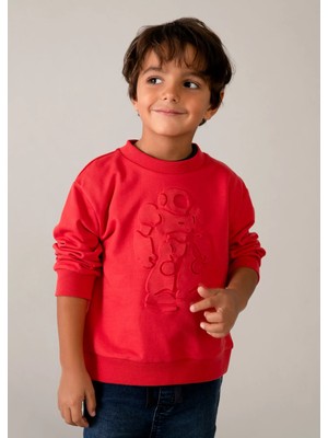 Mayoral Erkek Çocuk Iki Iplik Sweatshirt Kırmızı