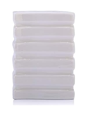 Kalemlik Kare Çizgili Model Seramik Ofis Gereci 8X6X11CM