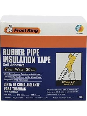 Frost IT30/8 Kauçuk Izolasyon Bandı, 2 "genişlik x 1/8" Kalın x 30FT Uzun, Siyah