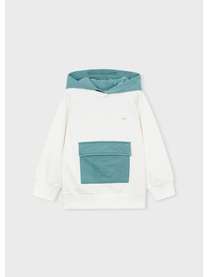 Mayoral Erkek Çocuk Kapşonlu Iki Iplik Sweatshirt Krem