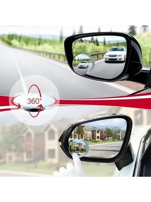 Jıahao Kör Nokta Aynası, 2" Yuvarlak Hd Cam Çerçevesiz Dışbükey Dikiz Aynası Geniş Açılı Ayarlanabilir Yapıştırma ile Otomobiller, Suv ve Kamyonlar Için, 2'li Paket