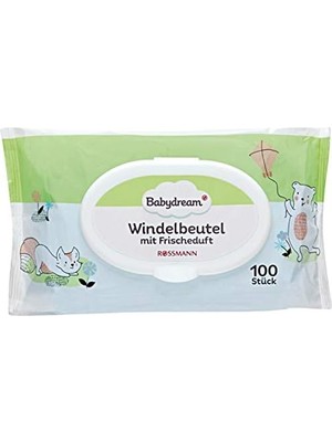 Dreambaby Babydream Kirli Bebek Bezi Çöp Torbası Pudra Kokulu 100'LÜ