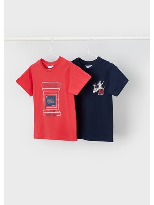 Mayoral Erkek Çocuk Ikili Tshirt Set Kırmızı