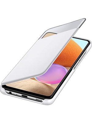 Galaxy A32 S View Akıllı Kılıf Kapaklı Cüzdan, Beyaz EF-EA325P