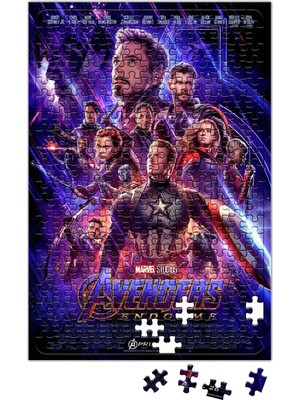 Baskı Dükkanı Marvel Avengers 240 Parça Renkli Puzzle 40 x 27 cm Çerçeveli Yapboz