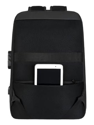 Eva Sert Kabuk Motosiklet Sırt Çantası, Siyah, USB Girişli, Şifreli Kilitli, Notebook ve Tablet Bölmeli, Gizli Arka Cepli, Çok Fonksiyonlu