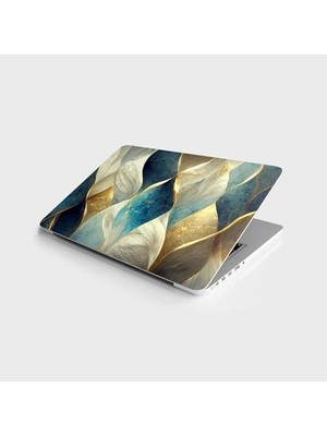 Laptop Bilgisayar Notebook Pc Kaplama Etiketi Soyut Lüks Mermer