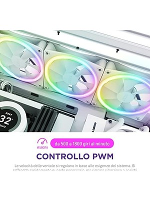 Nzxt F120 Rgb Duo – 120 mm Çift Taraflı Rgb Fan – 20 Ayrı Ayrı Atanabilir LED – Dengeli Hava Akışı ve Statik Basınç – Akışkan Dinamik Rulman – Pwm Kontrolü – Beyaz