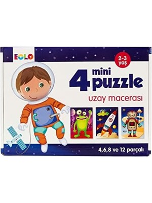4 Mini Puzzle Uzay Macerası